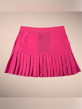 Renwick Sport Coral Pleated Golf Tennis Pickleball Skirt with Built-in Shorts
